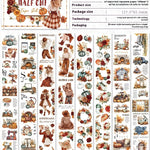 Christmas Material Cutting-free Die-cutting Kit Journal Tape Pet Journal Stickers
