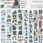 Christmas Material Cutting-free Die-cutting Kit Journal Tape Pet Journal Stickers