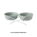 Ceramic Bowl Food Basin Drinking Bowl Food Bowl Pet Supplies Ceramic Double Cat Bowl