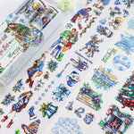 Christmas Material Cutting-free Die-cutting Kit Journal Tape Pet Journal Stickers