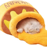 Honey Pot Cat Bed - Comfortable Memory Foam Pet Furniture With Removable Cushion - Stylish And Washable